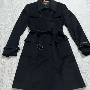 Black Cashmere Pea Coat Size 12